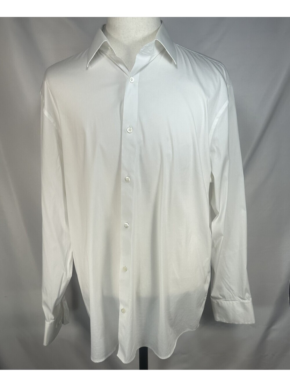 Bonobos Stretch Standard Fit Button Up White Mens XL 17.5/36